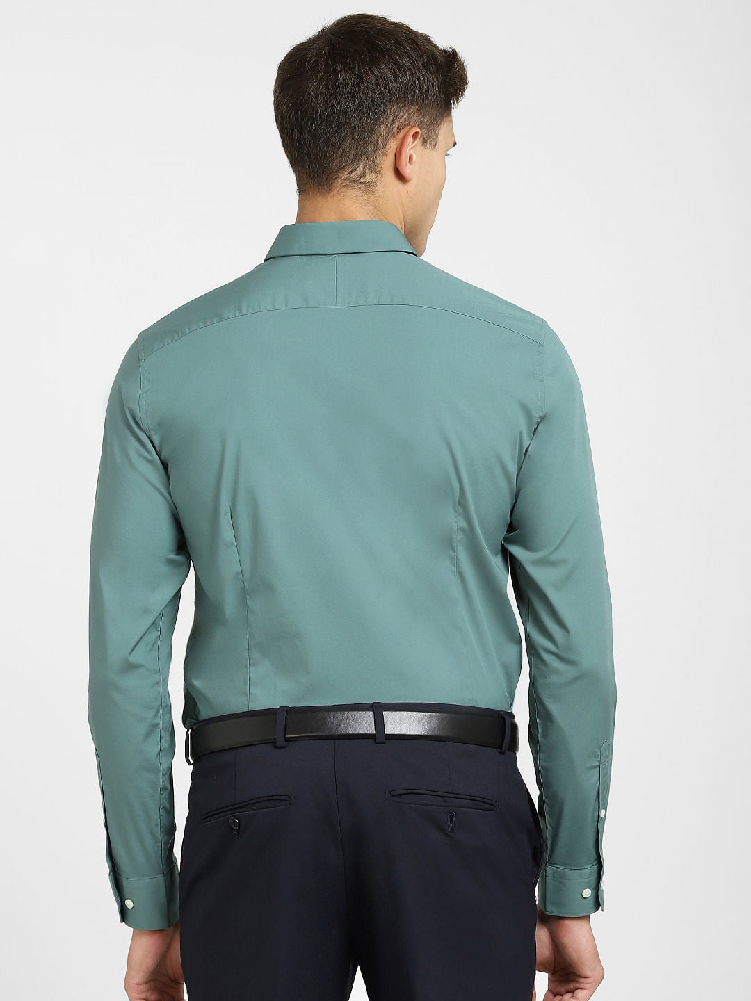 Green Formal Full Sleeves Shirt