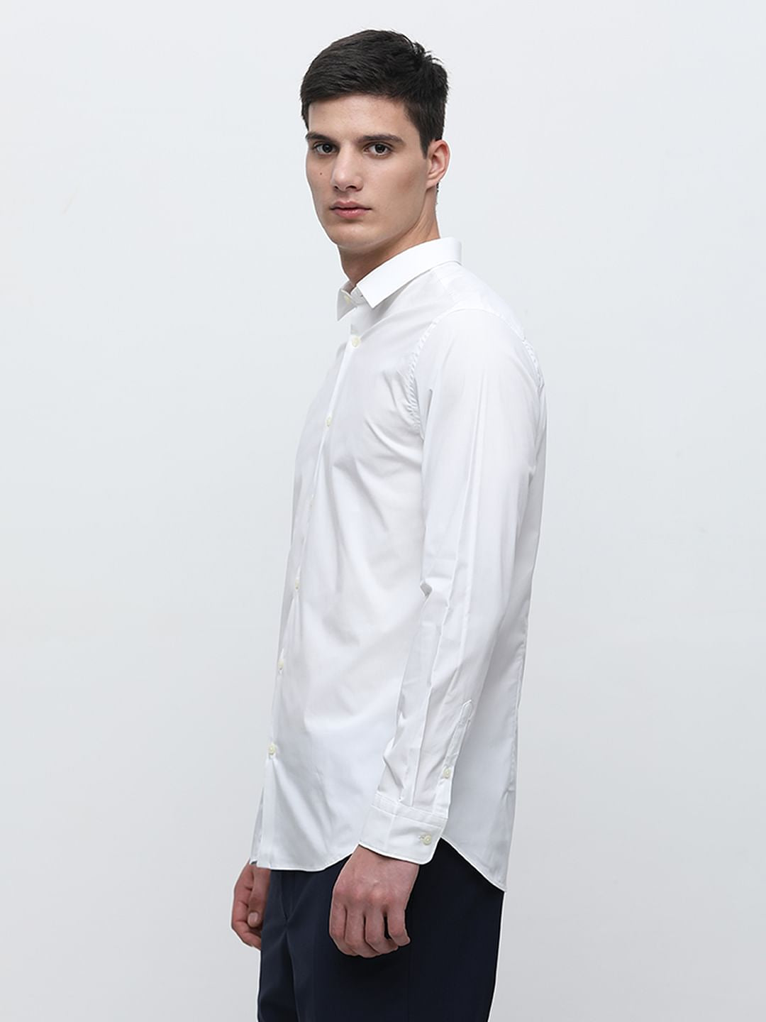 White Formal Full Sleeves Shirt
