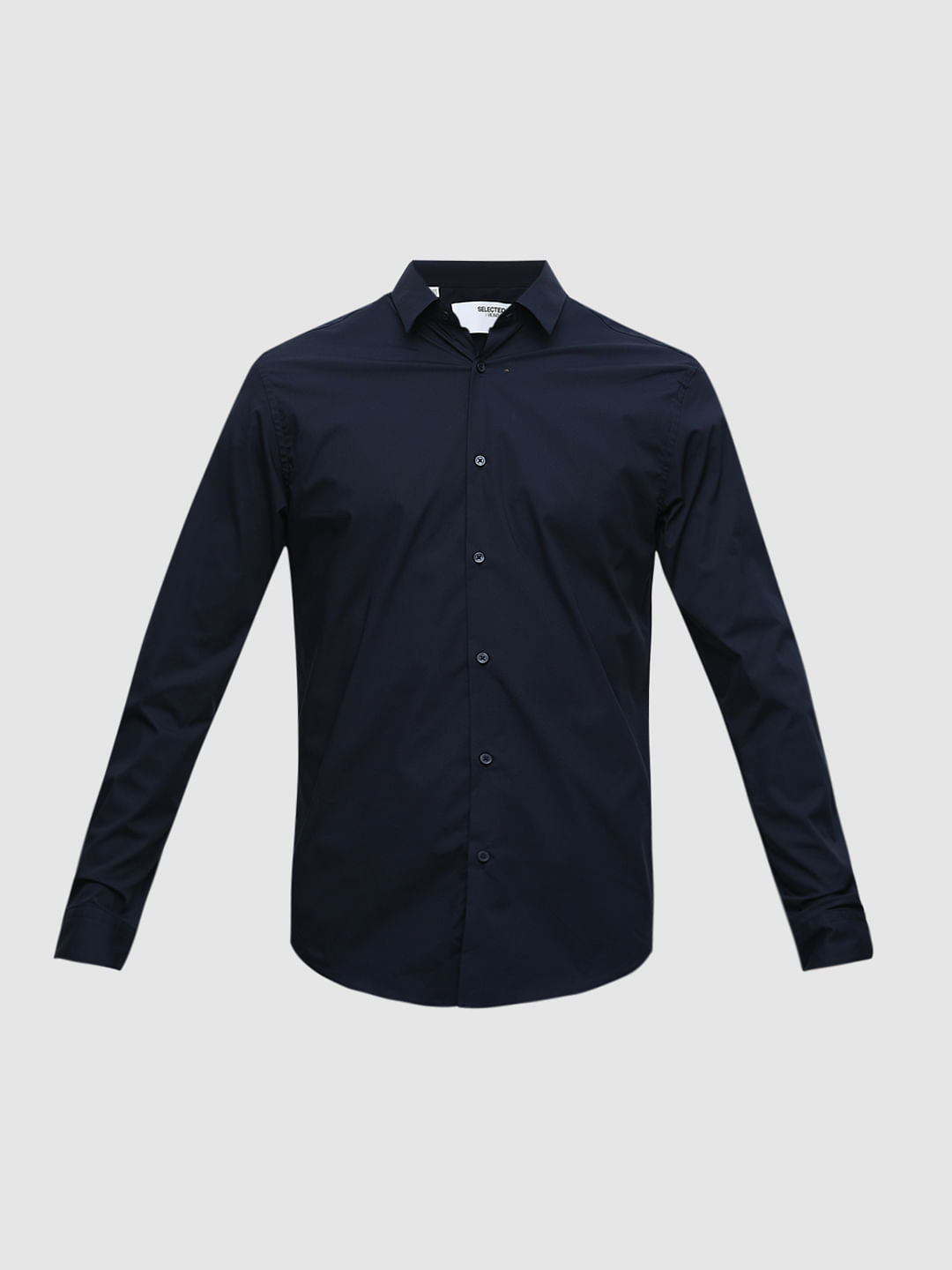 Navy Blue Formal Full Sleeves Shirt