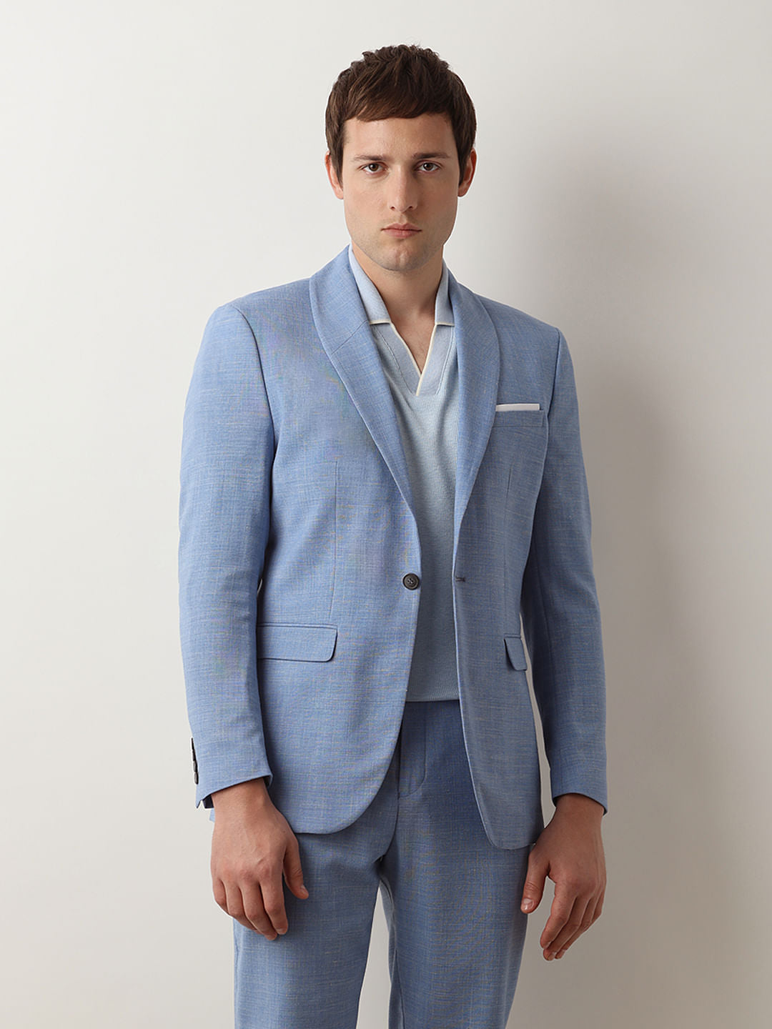 Light Blue Suit-Set Blazer