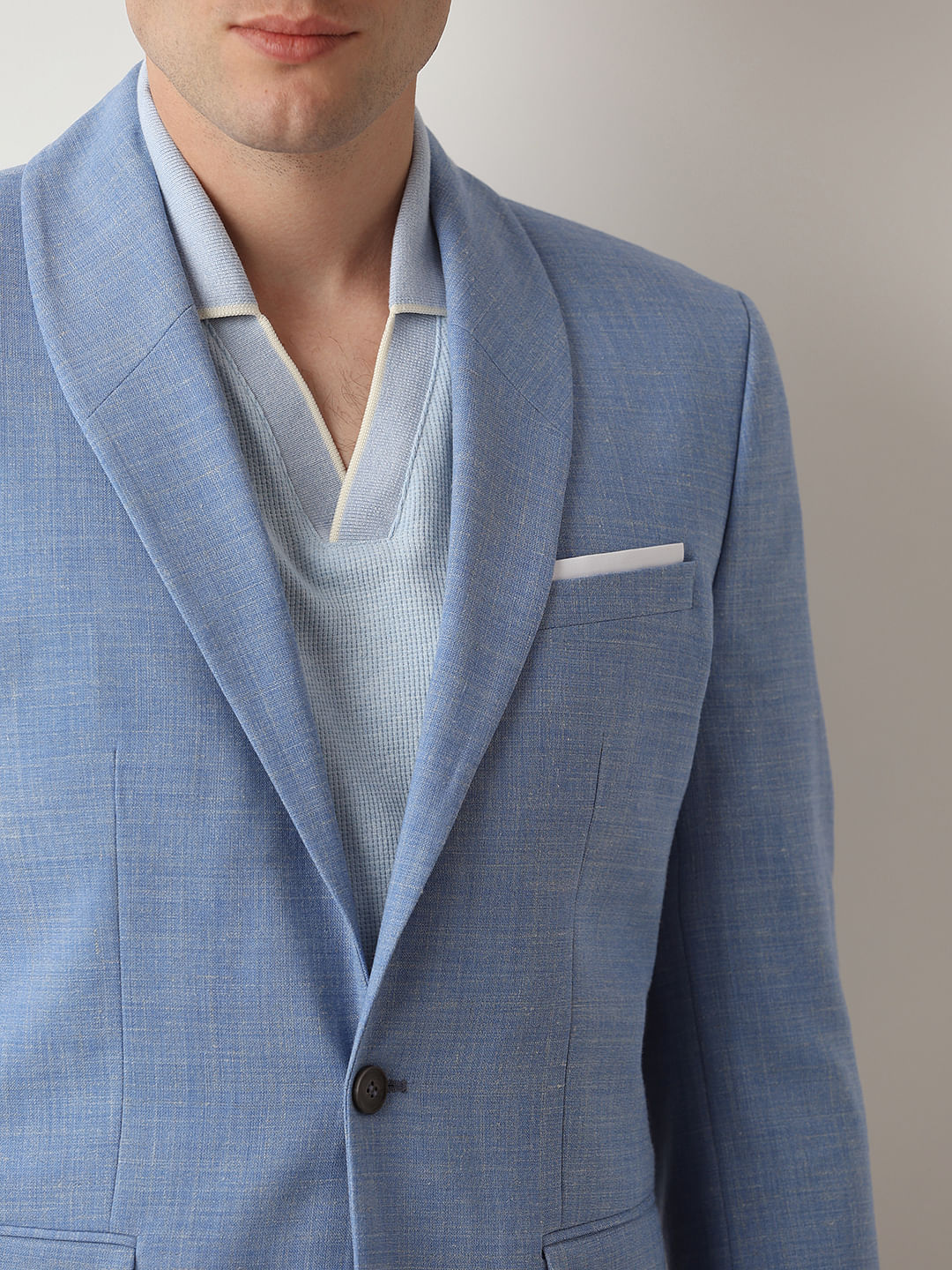 Light Blue Suit-Set Blazer