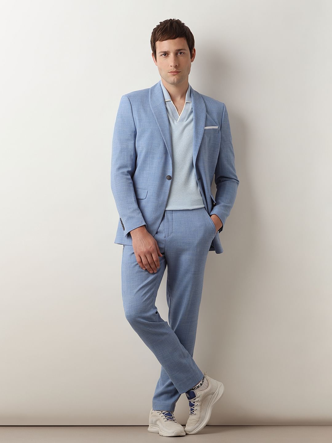 Light Blue Suit-Set Blazer