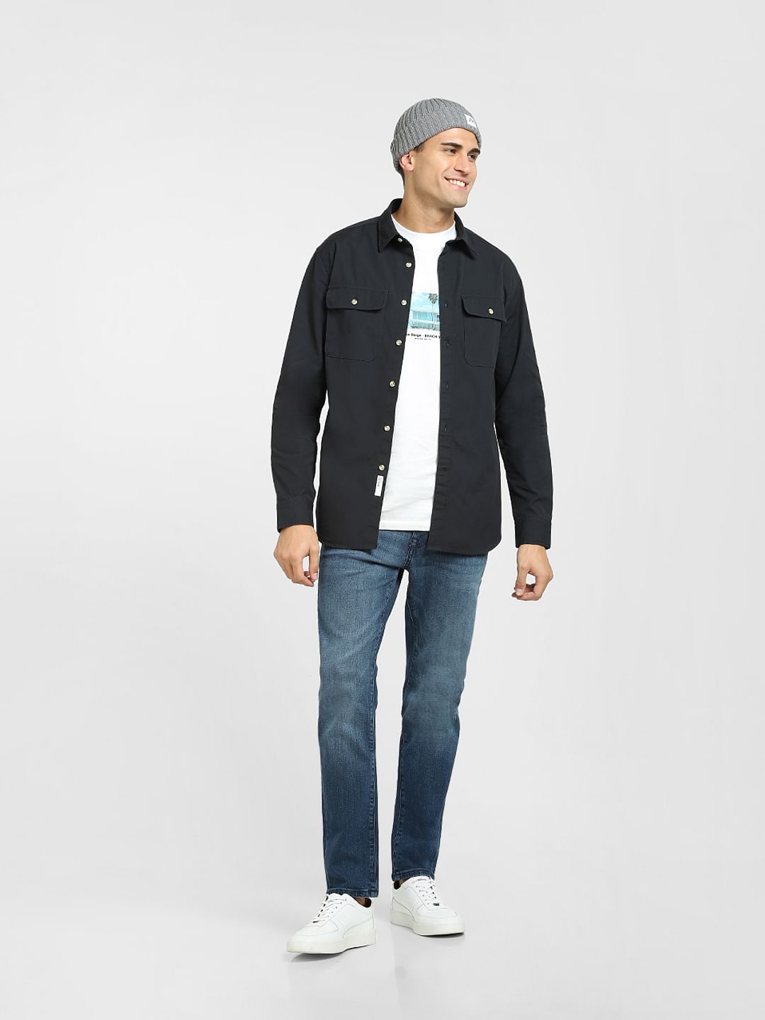 Black Organic Cotton Overshirt