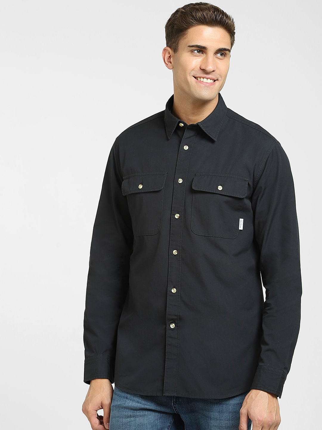 Black Organic Cotton Overshirt