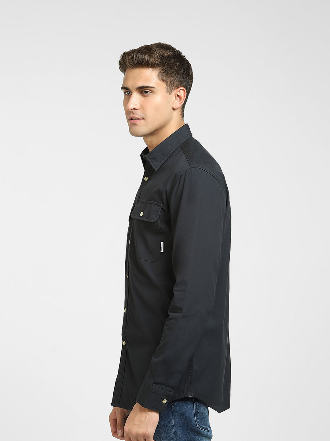 Black Organic Cotton Overshirt