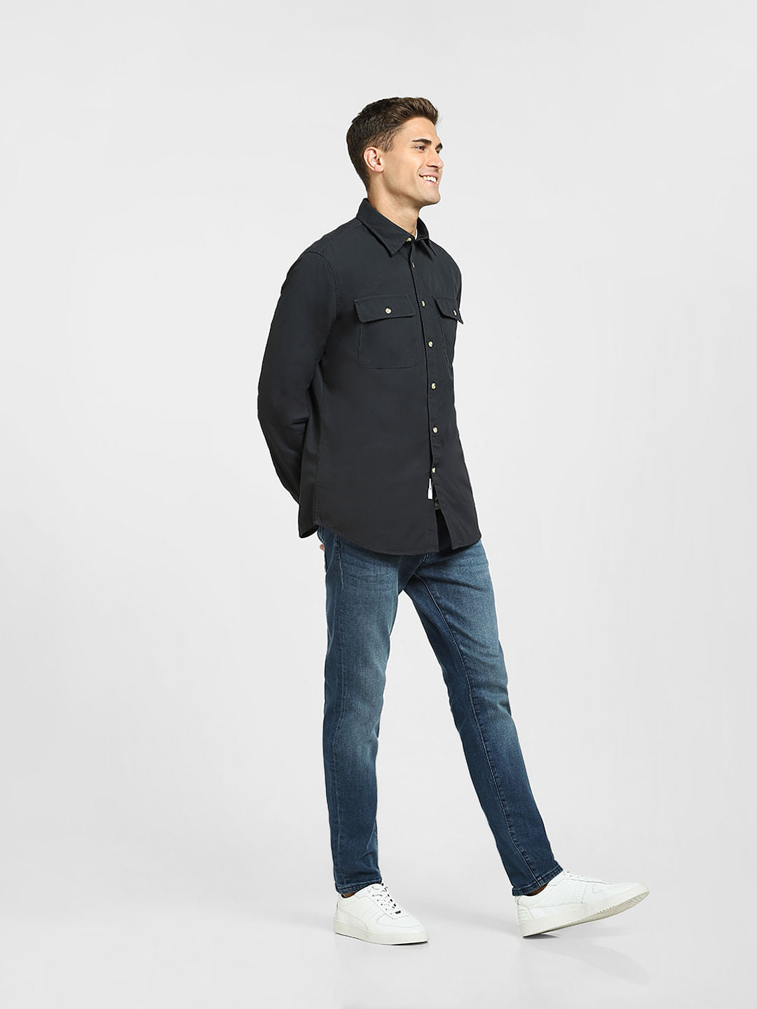 Black Organic Cotton Overshirt