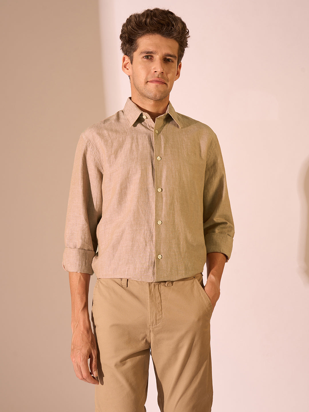 Linen Blend Regular Fit Shirt