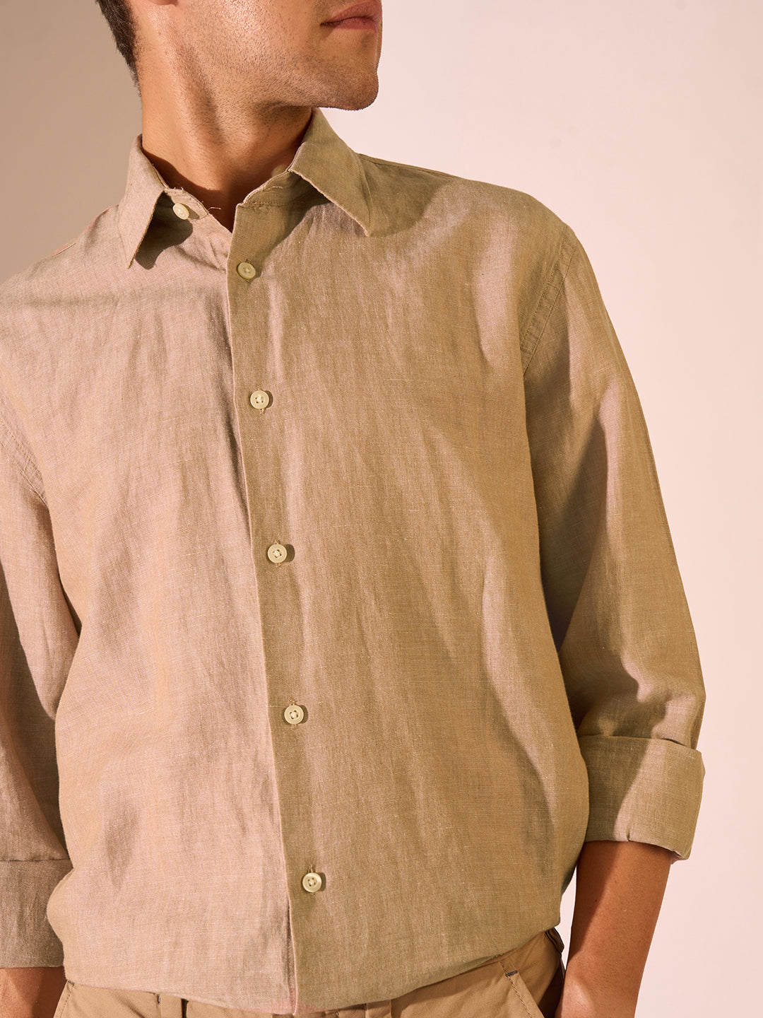 Linen Blend Regular Fit Shirt