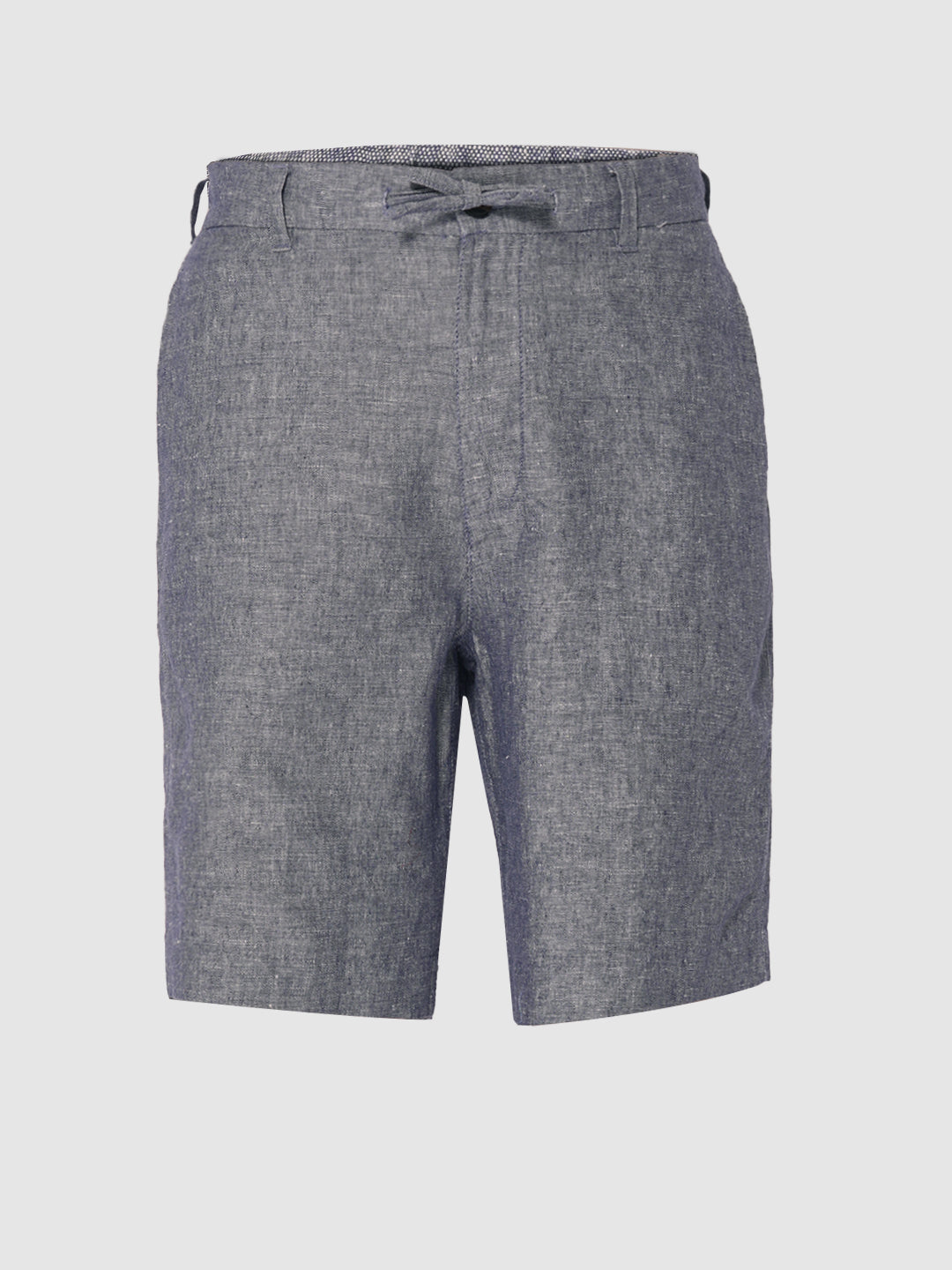 Blue Linen Shorts