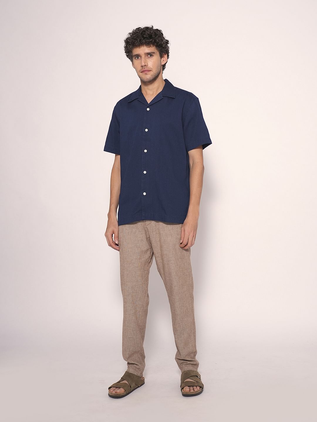 Dark Blue Organic Cotton Denim Shirt