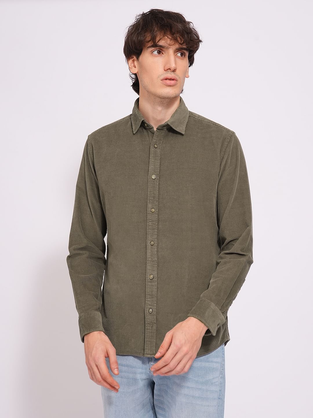 Green Corduroy Shirt