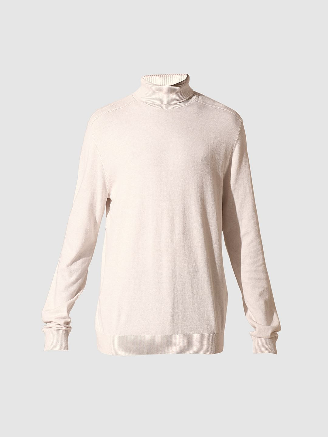 White Roll Neck Pullover