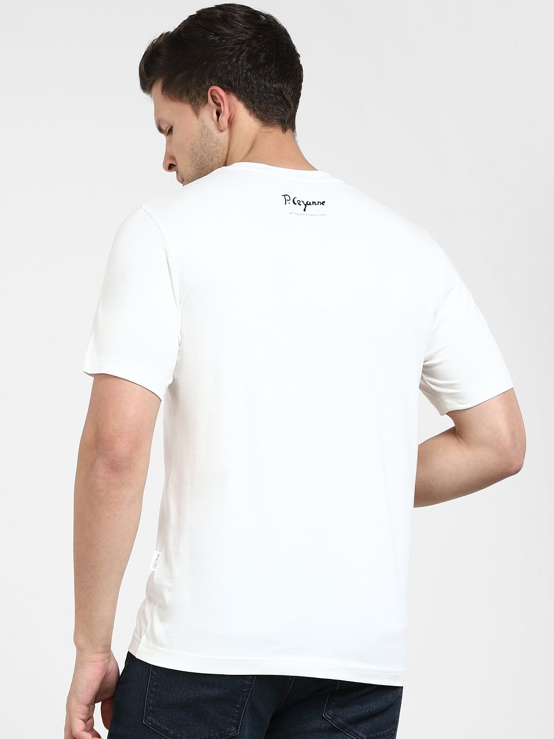 White Graphic Print Crew Neck T-Shirt