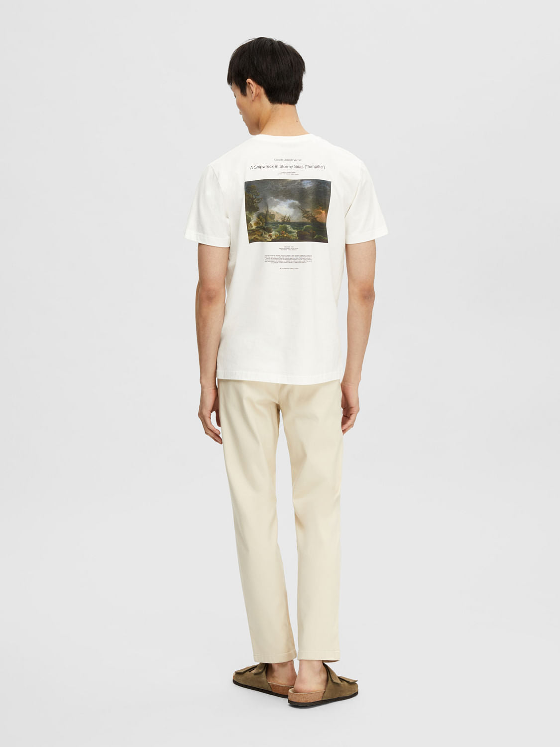 Beige Graphic Print T-shirt