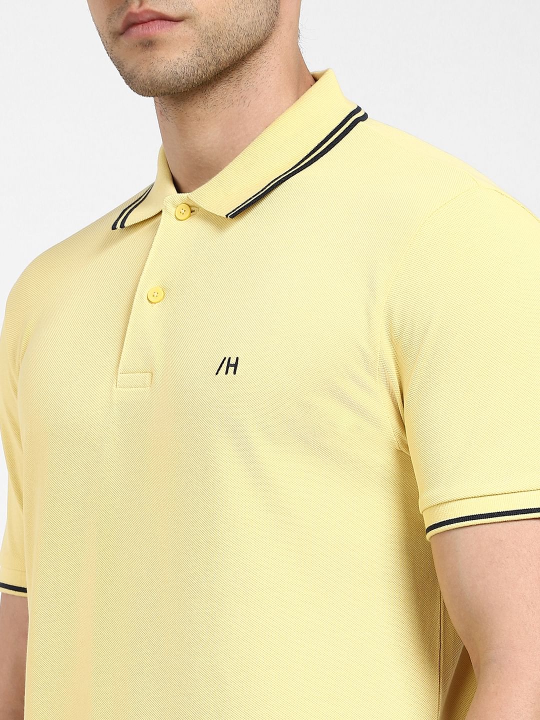 Yellow Organic Cotton Polo T-Shirt