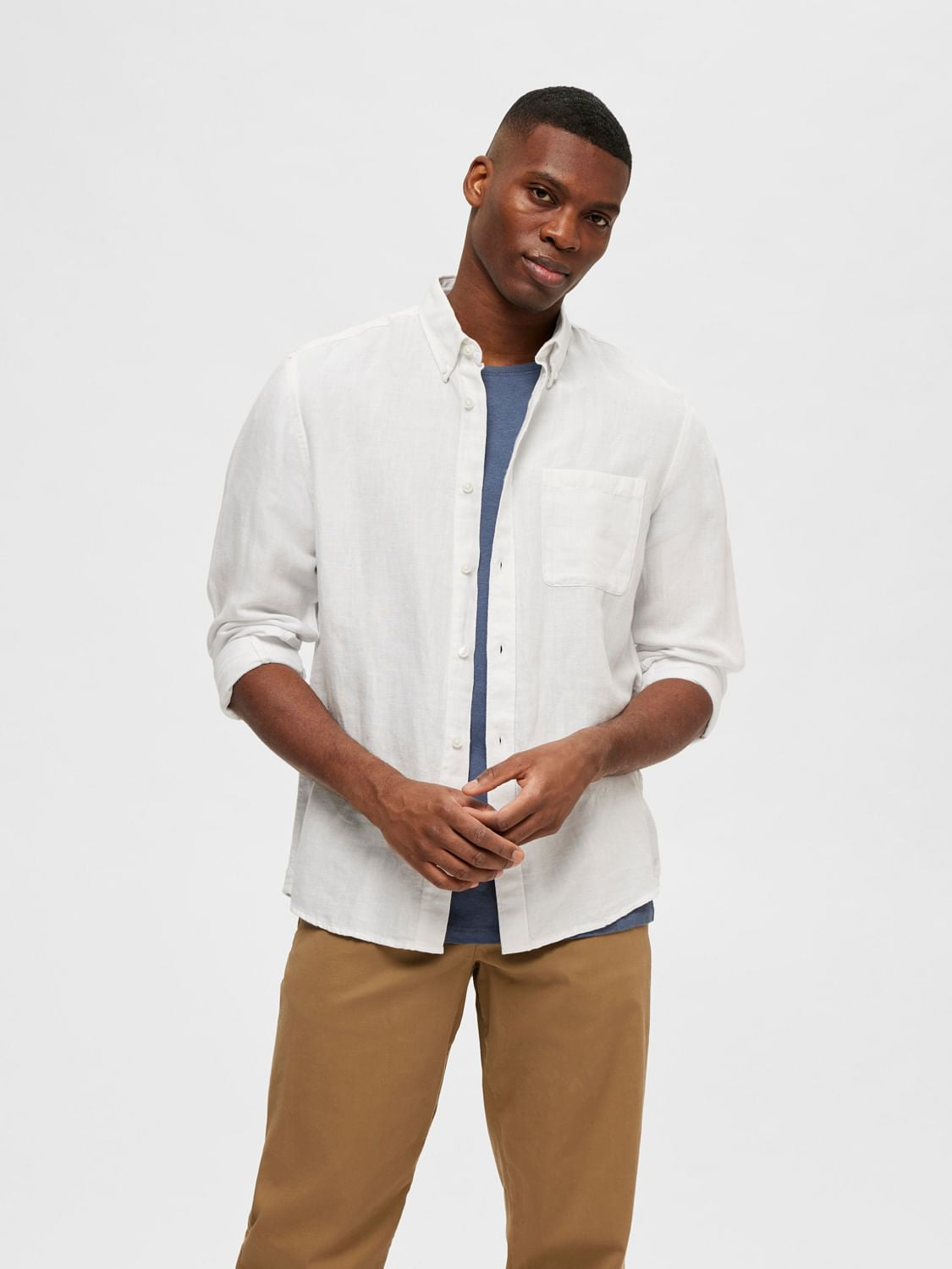 Blue Crew Neck T-shirt