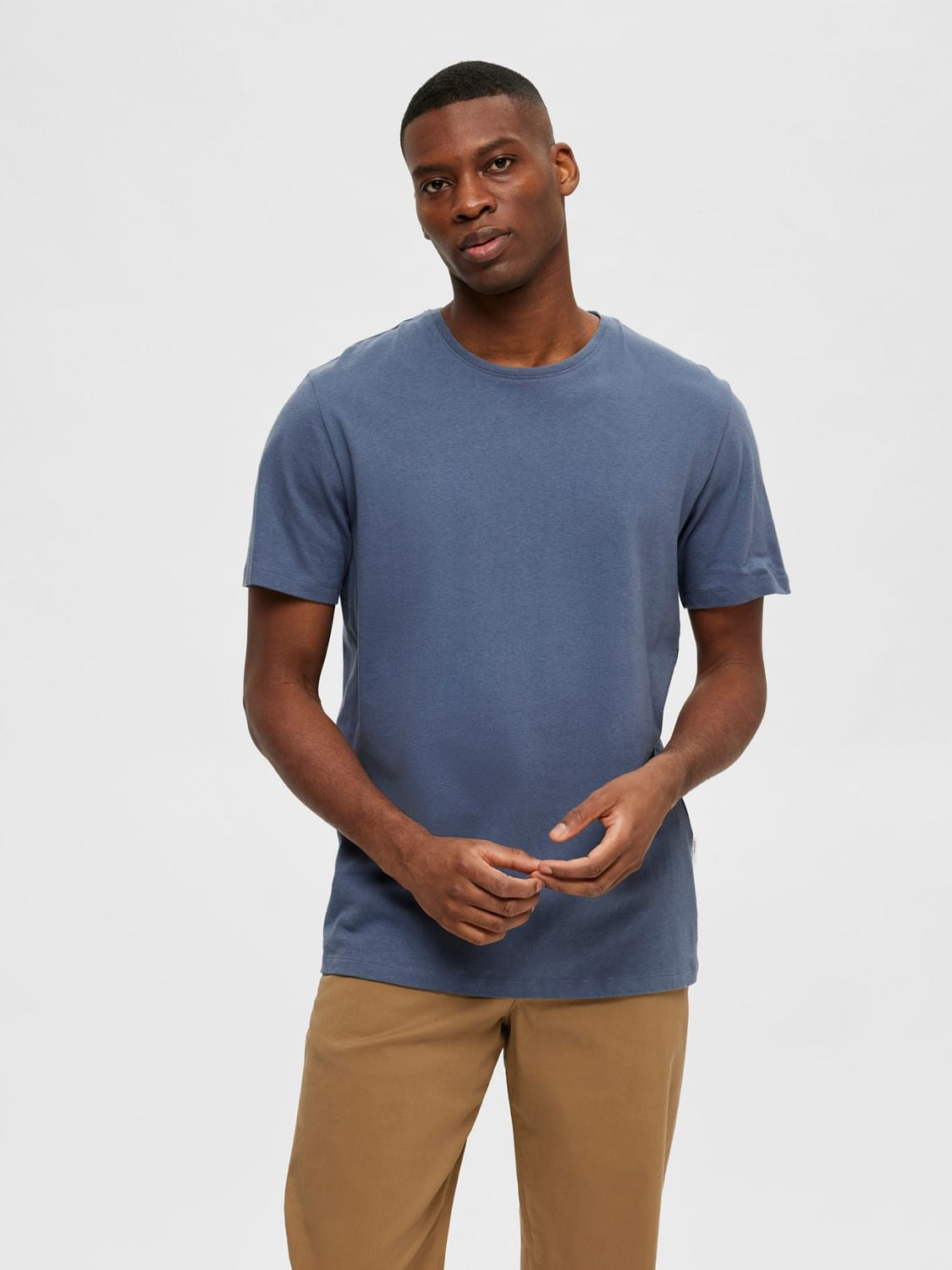 Blue Crew Neck T-shirt