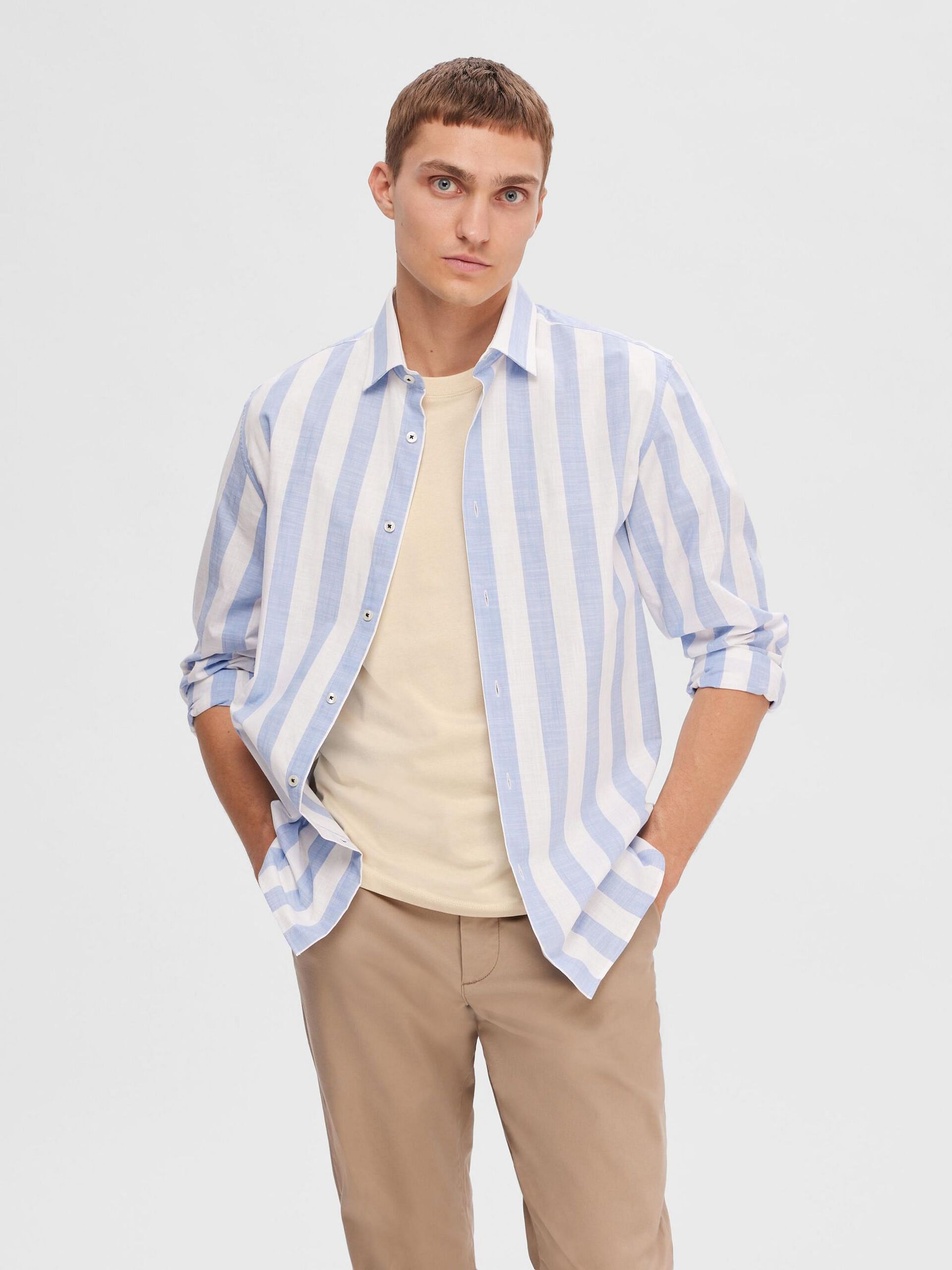 Beige Embroidered Print T-shirt