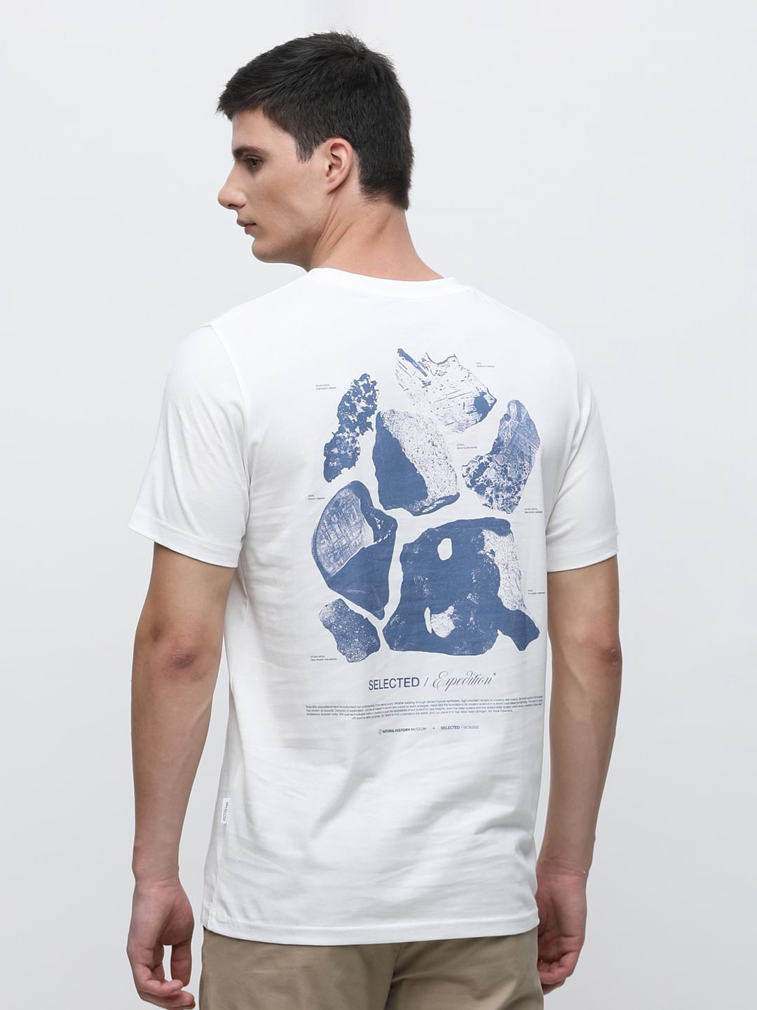 White Graphic Print T-shirt