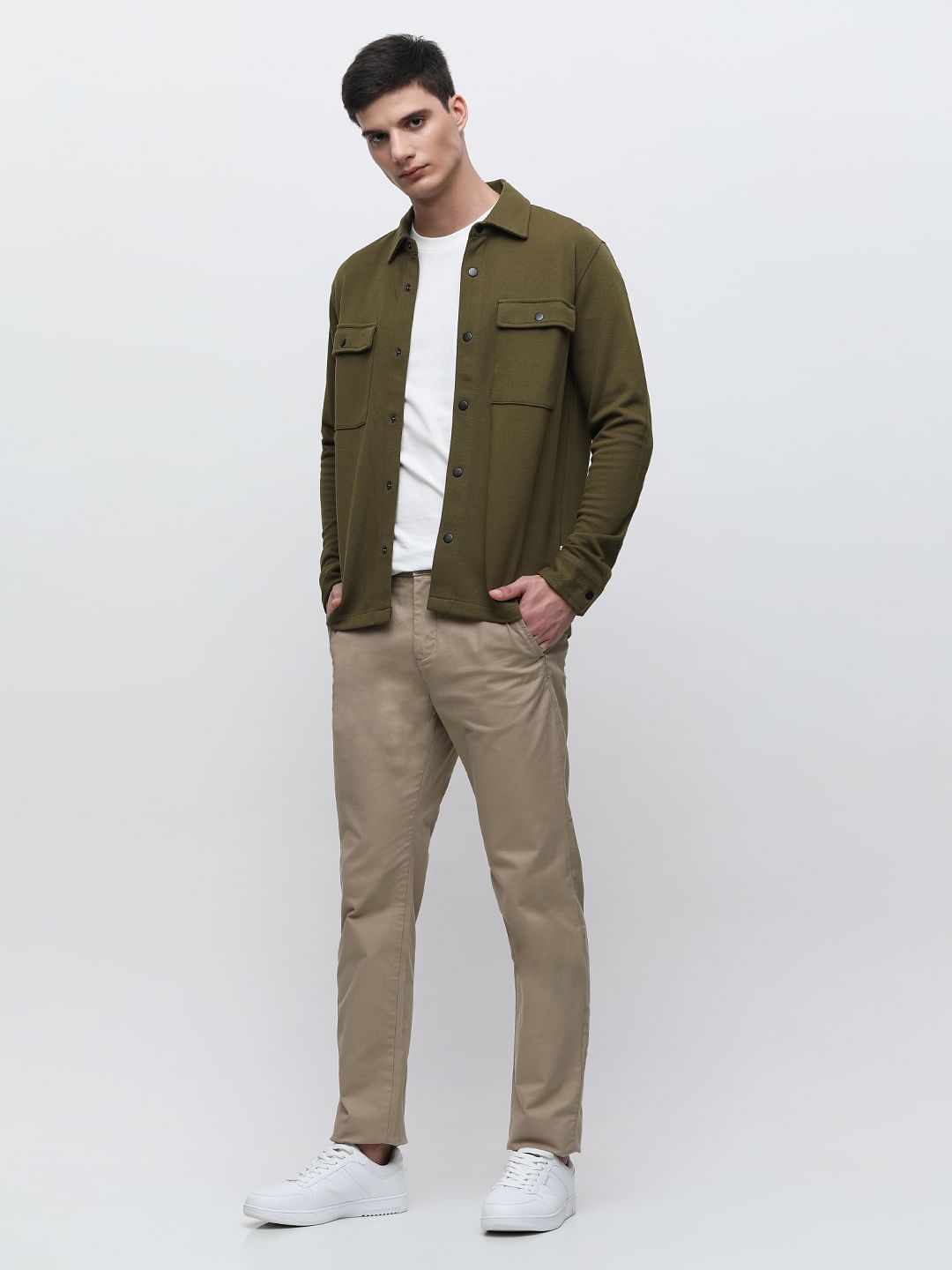 White Printed Crew Neck T-shirt