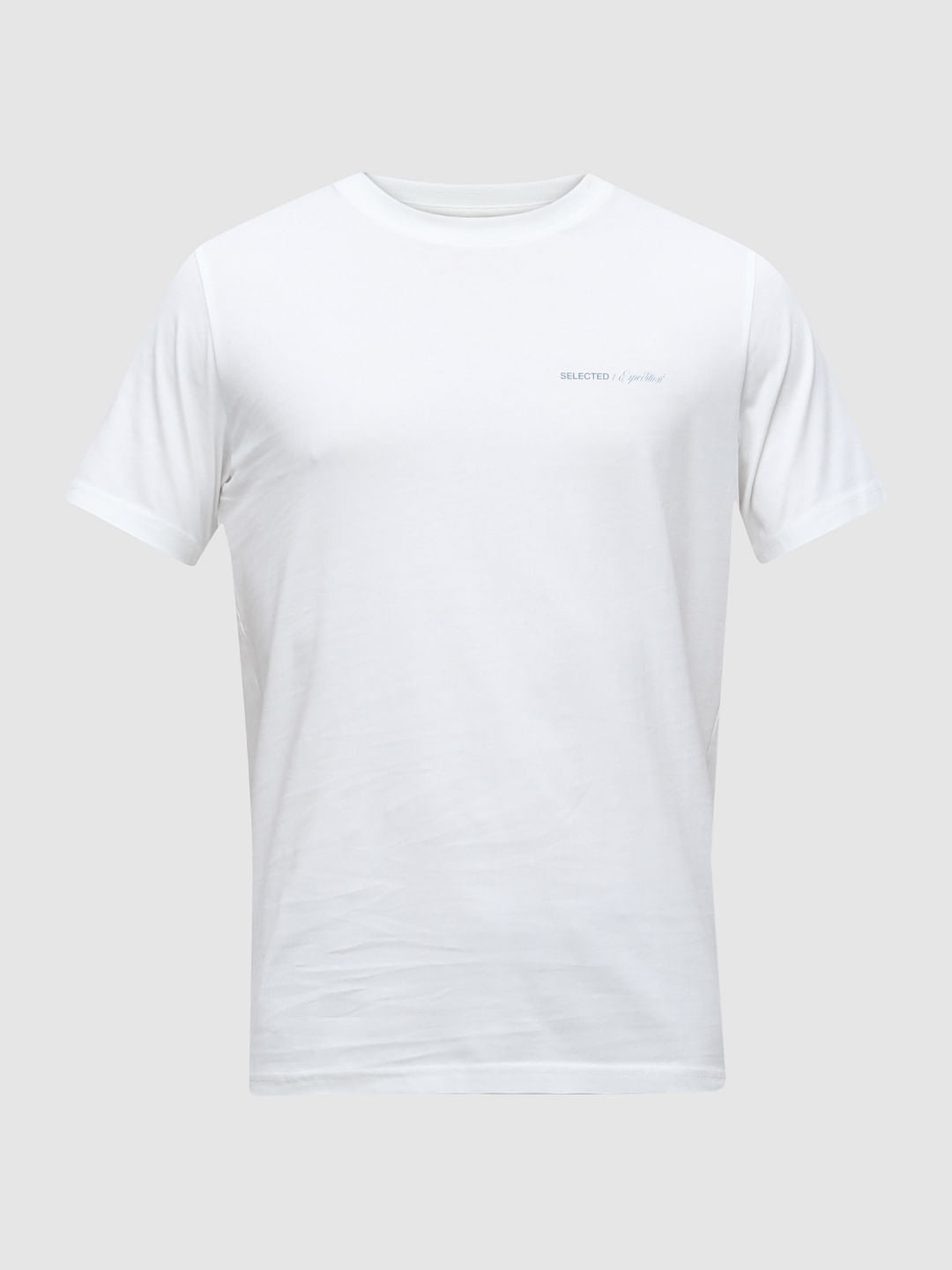 White Printed Crew Neck T-shirt
