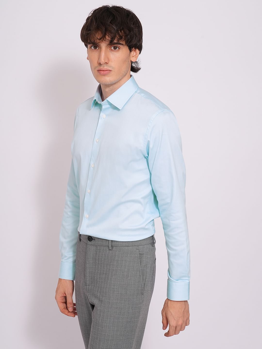 Light Blue Organic Cotton Performance Shirt
