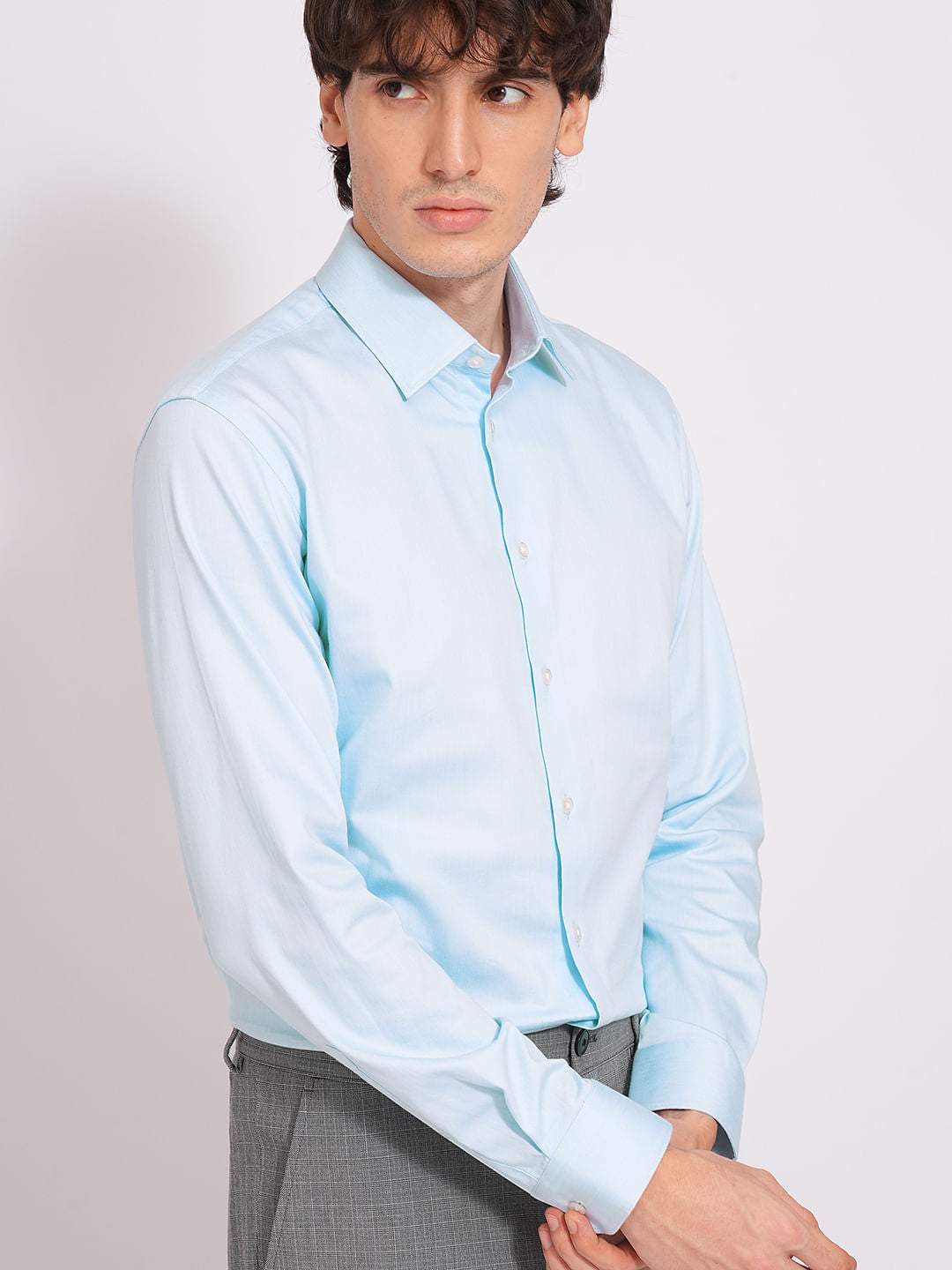 Light Blue Organic Cotton Performance Shirt