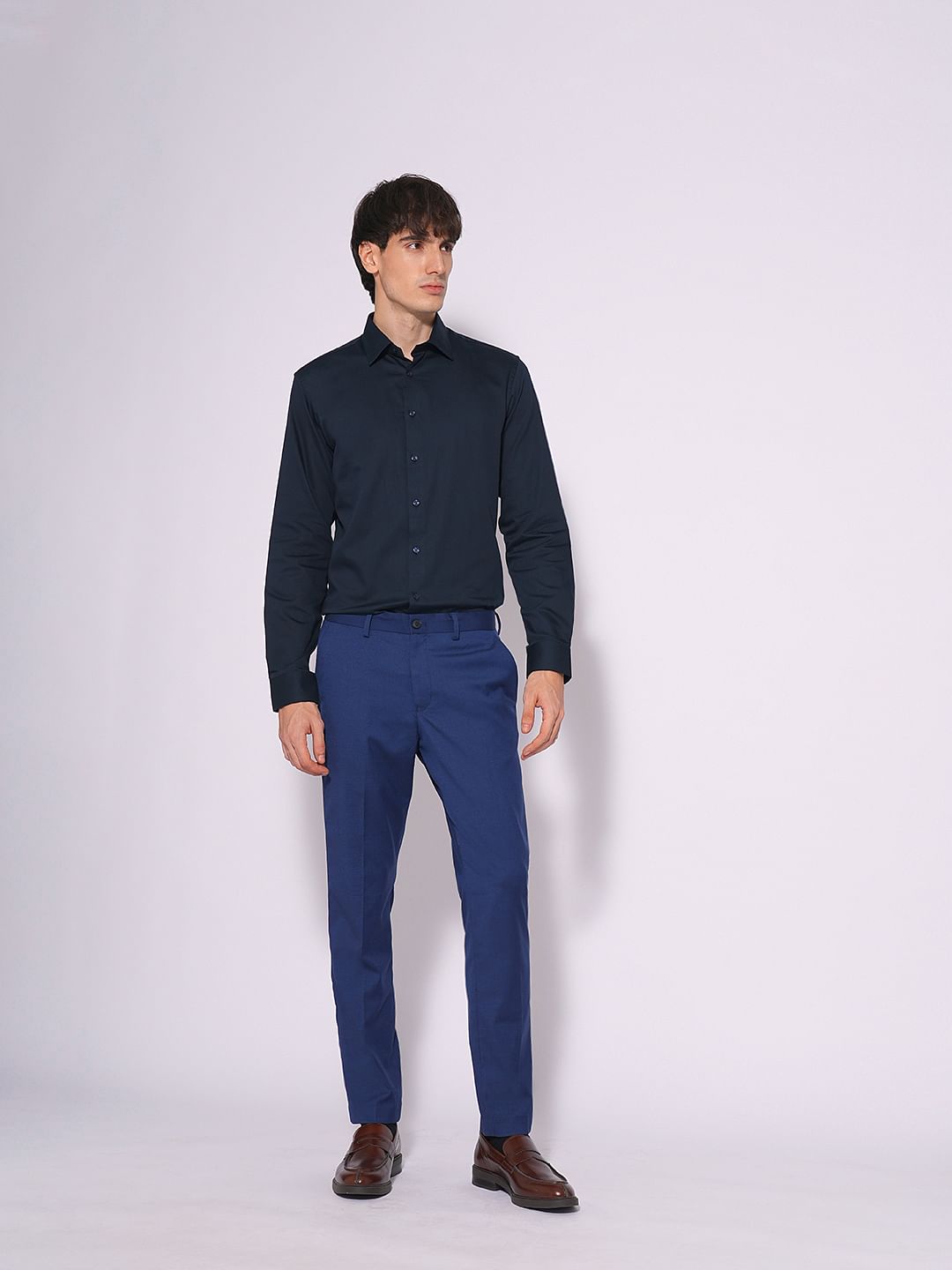 Dark Blue Organic Cotton Performance Shirt