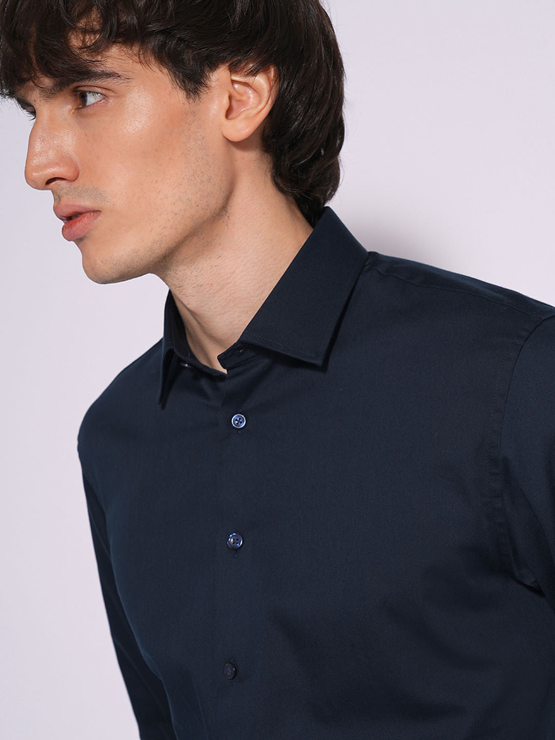 Dark Blue Organic Cotton Performance Shirt