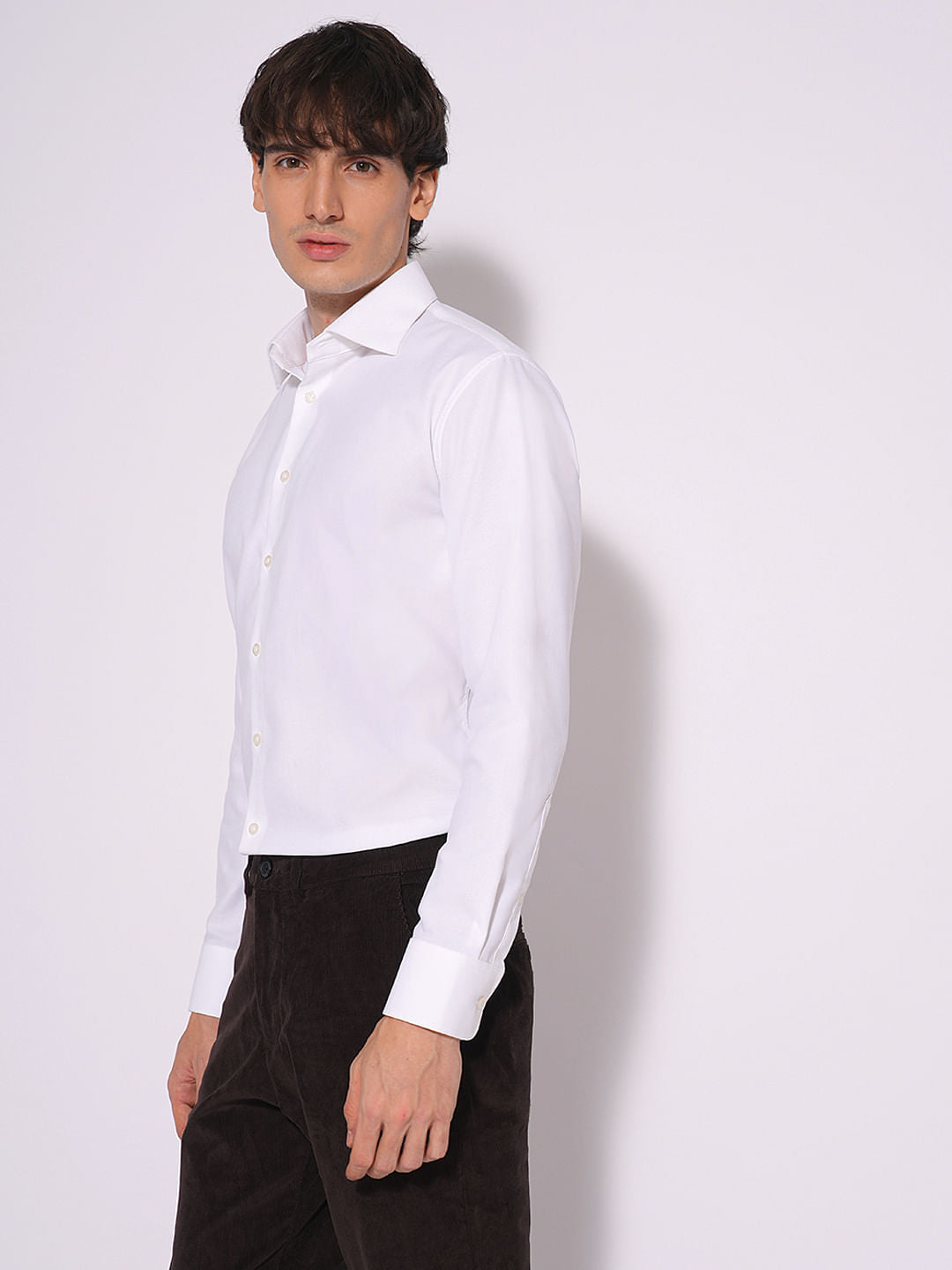 White Organic Cotton Non-Iron Shirt
