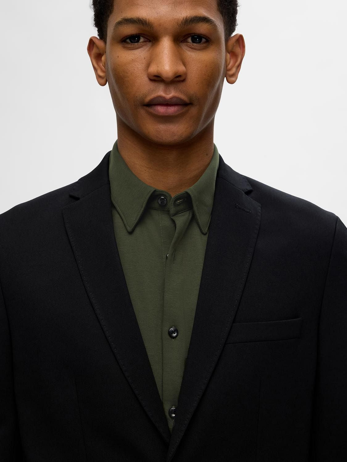 Dark Green Jersey Slim Fit Shirt