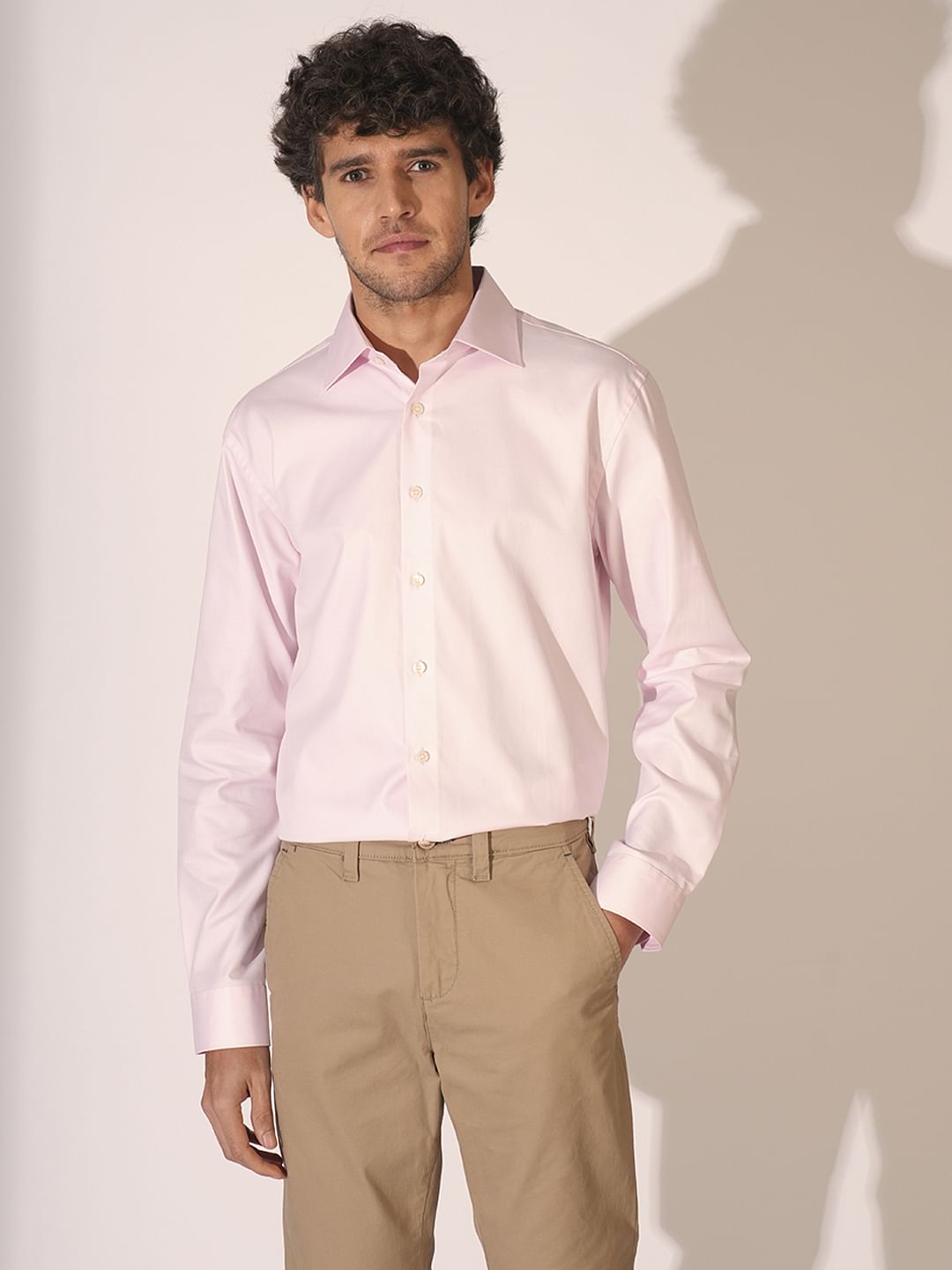 Light Pink Slim Fit Formal Shirt