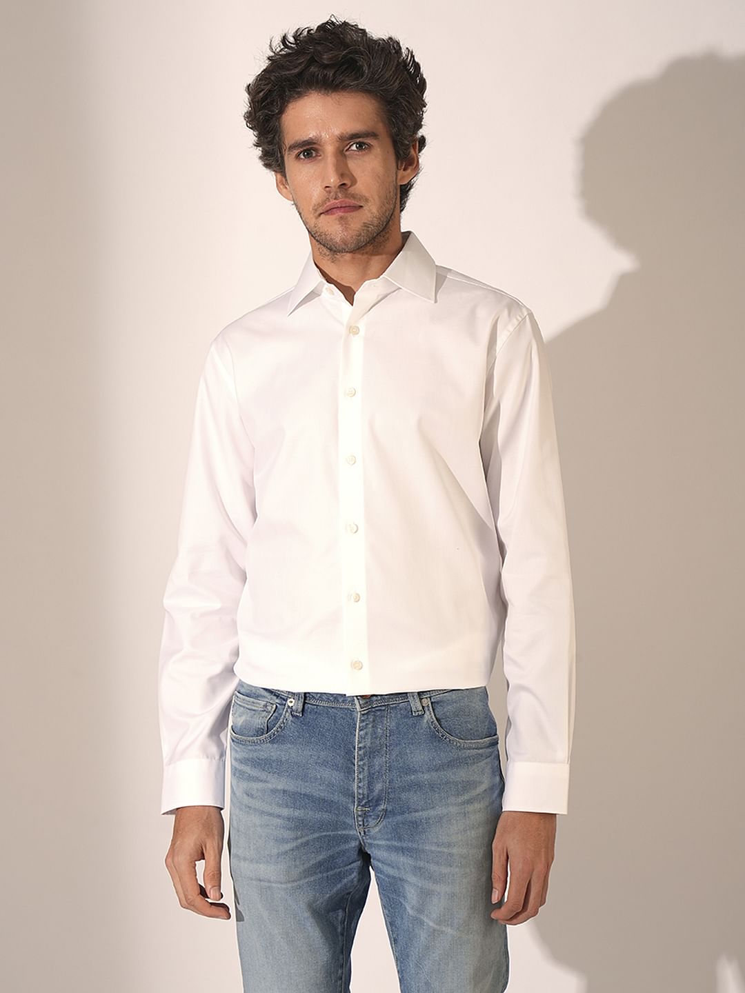 White Formal Slim Fit Dress Shirt