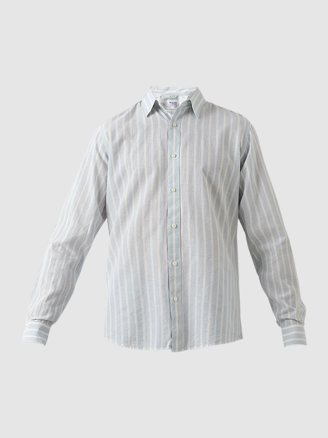 Light Blue Striped Linen Shirt