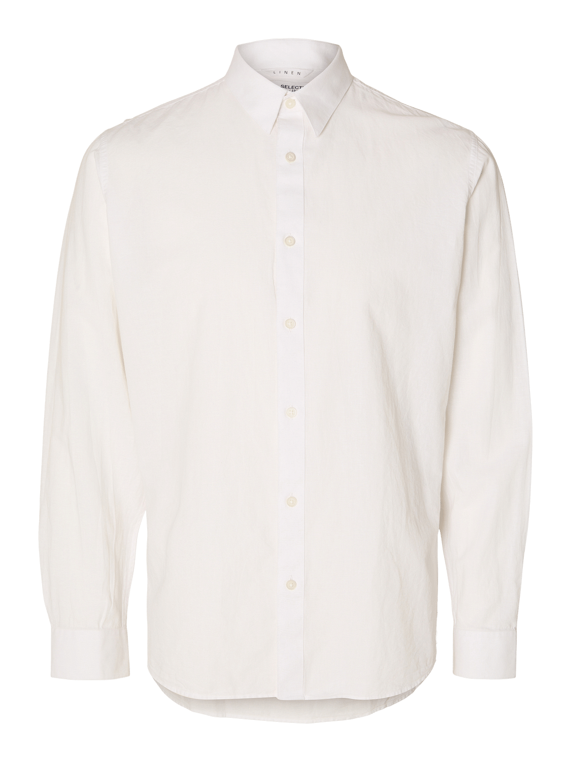 White Linen Full Sleeves Shirt