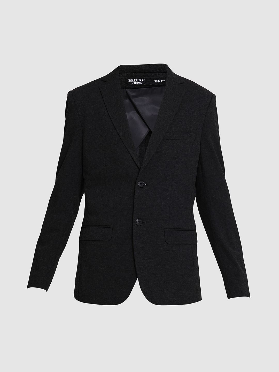 Dark Grey Jersey Flex Slim Fit Blazer