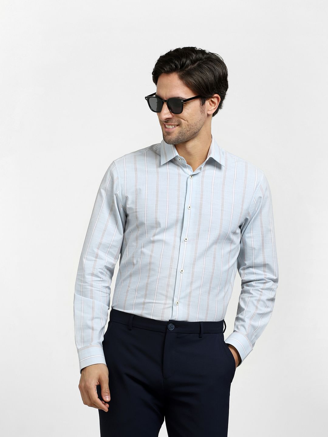 Blue Striped Organic Cotton Shirt