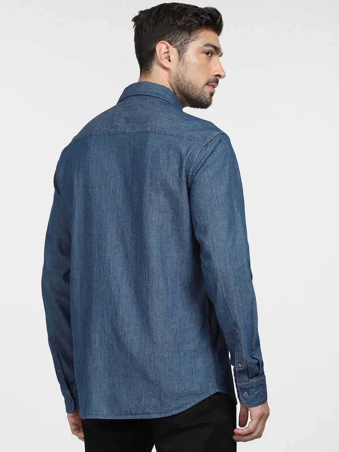 Dark Blue Denim Full Sleeves Overshirt