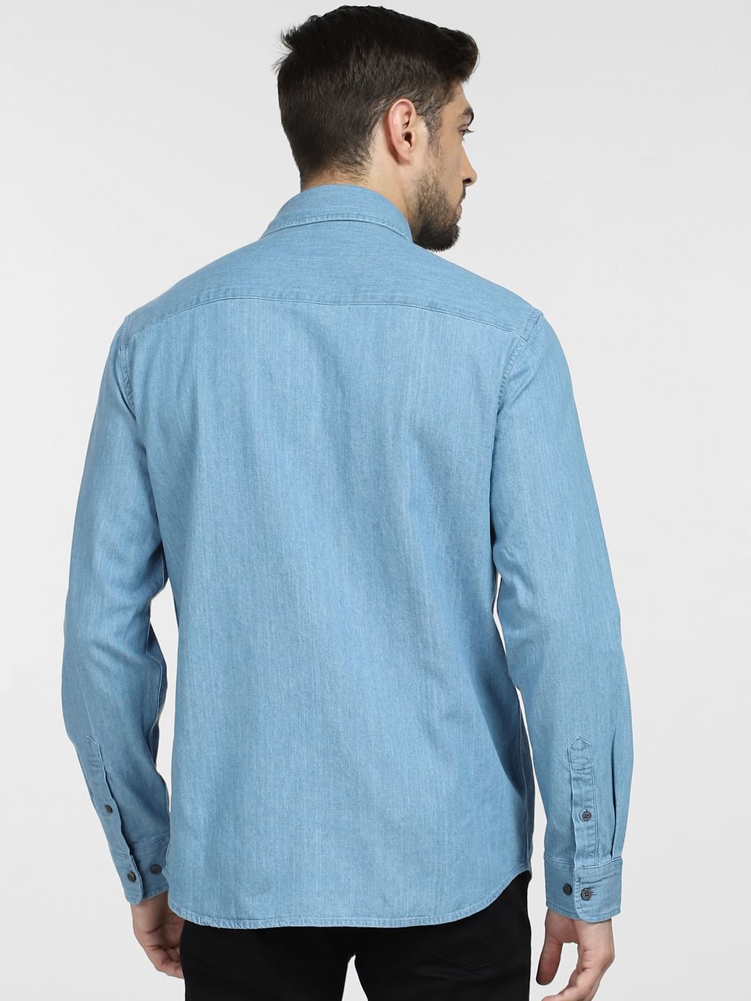 Light Blue Denim Full Sleeves Overshirt