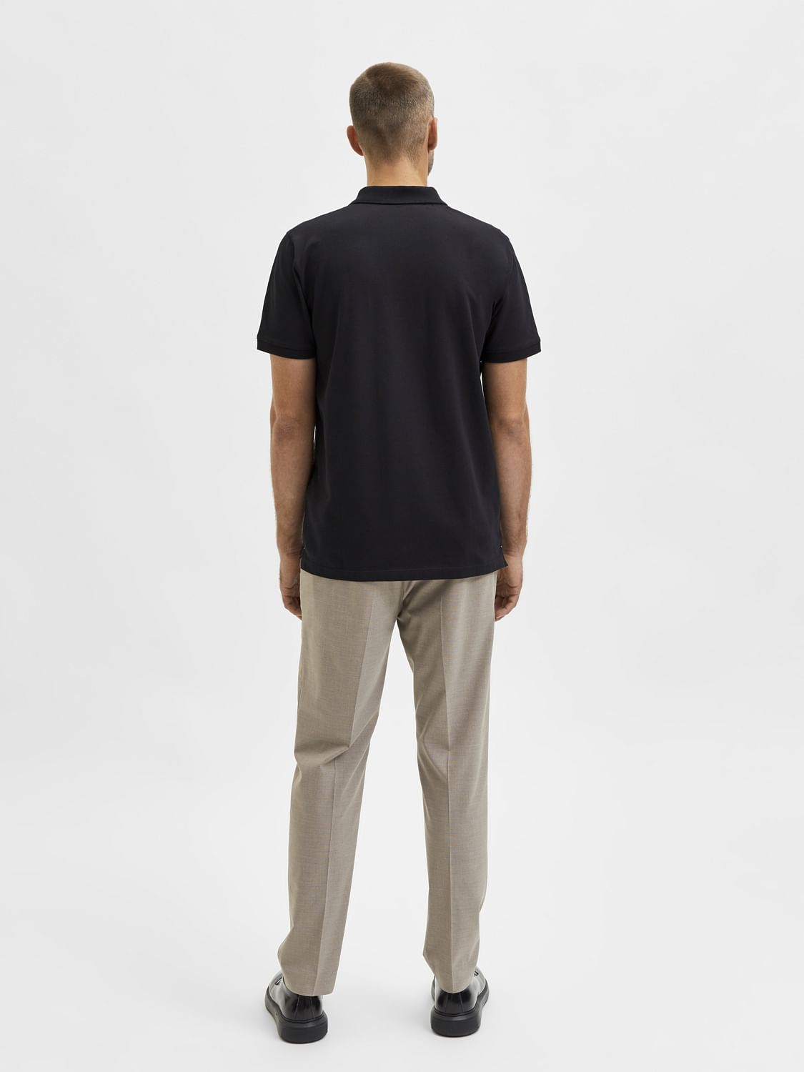 Black Organic Cotton Polo T-Shirt
