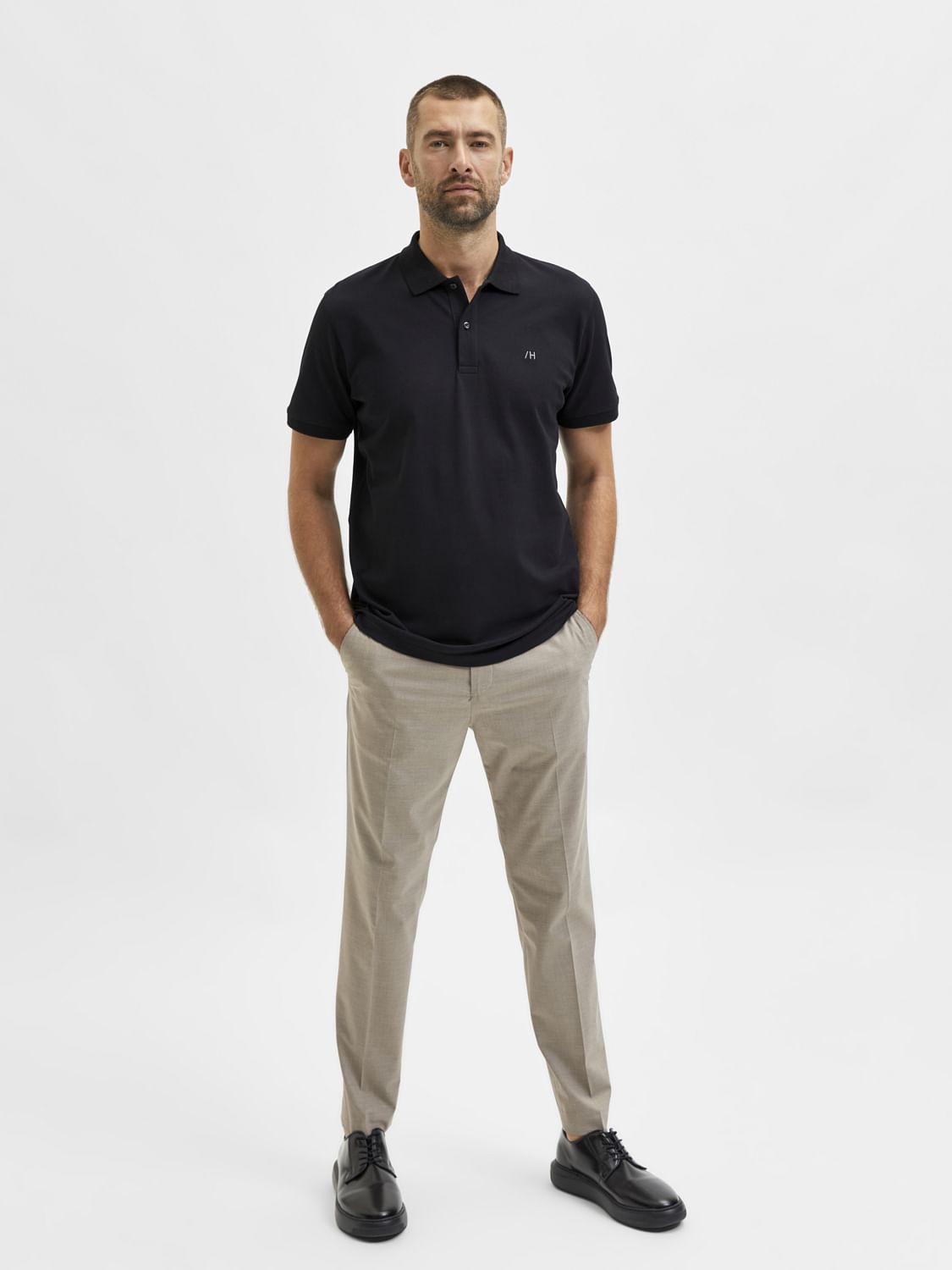 Black Organic Cotton Polo T-Shirt