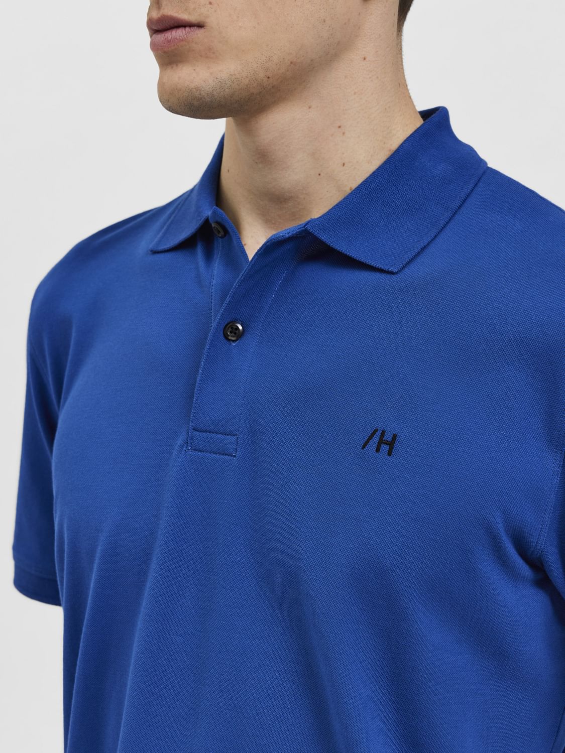 Blue Polo Neck T-Shirt