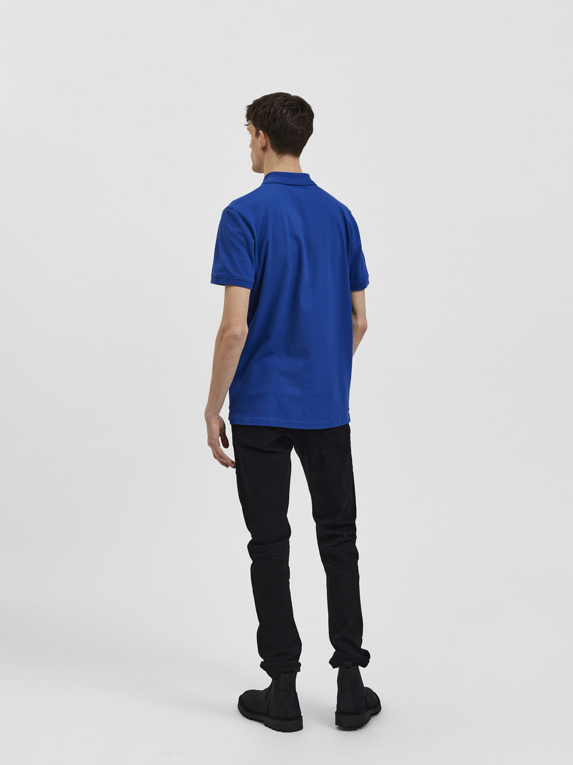 Blue Polo Neck T-Shirt