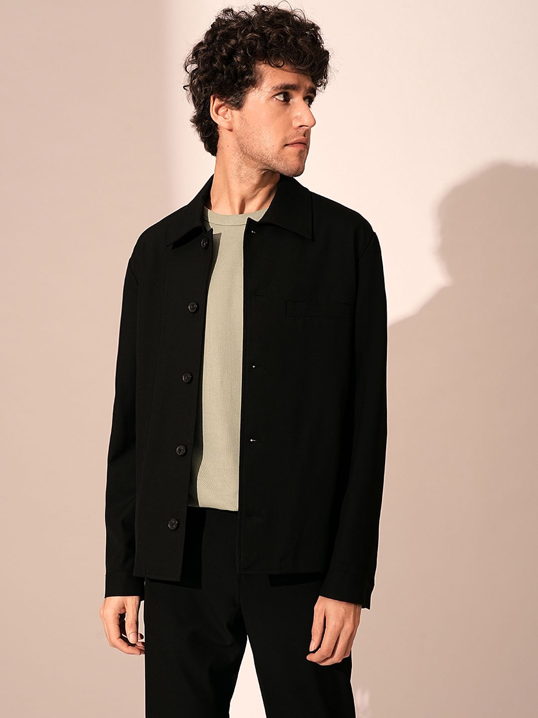 Black Regular Fit Hybrid Blazer