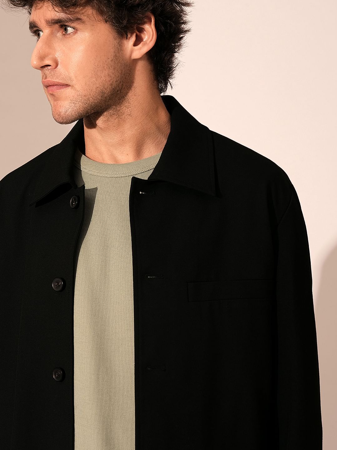 Black Regular Fit Hybrid Blazer