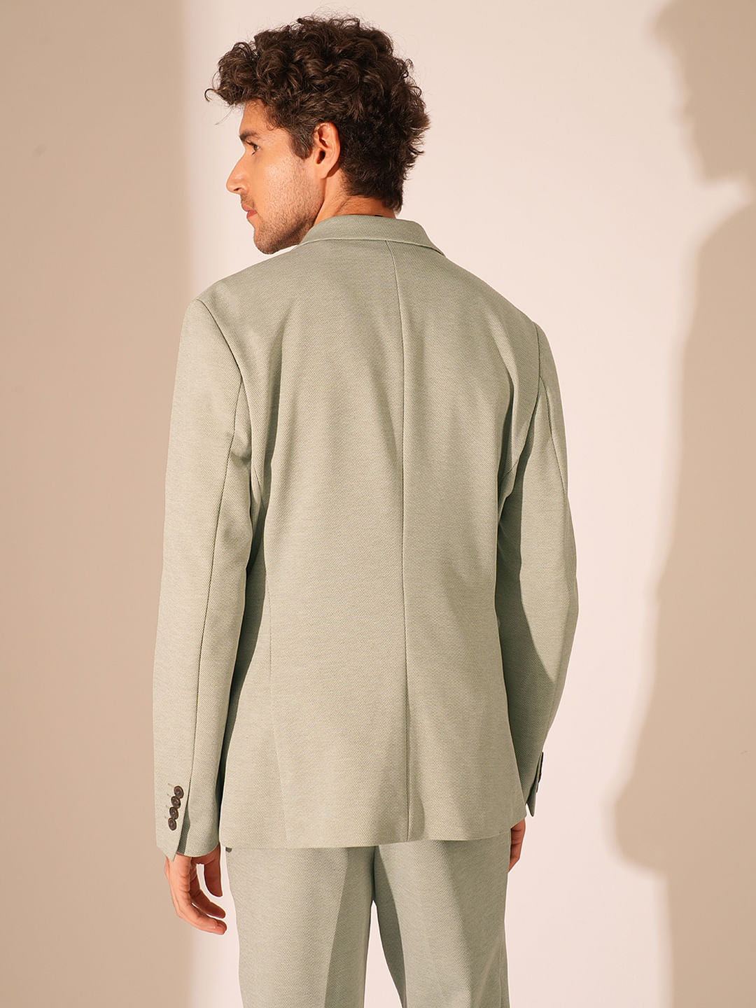 Light Green Suit-Set Tailored Blazer