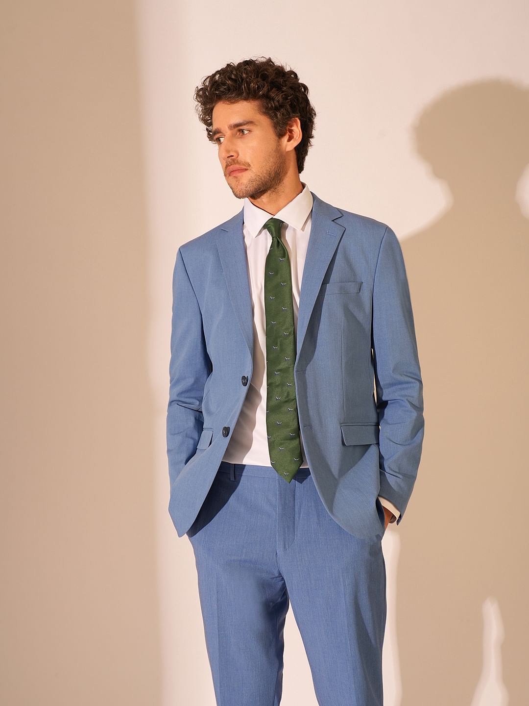 Blue Slim Fit Tailored Blazer