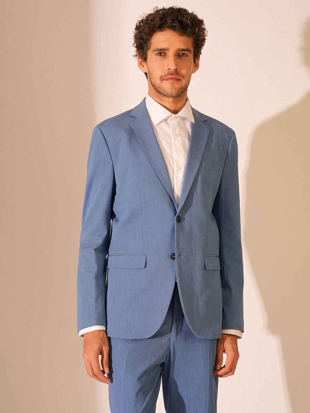 Blue Slim Fit Tailored Blazer