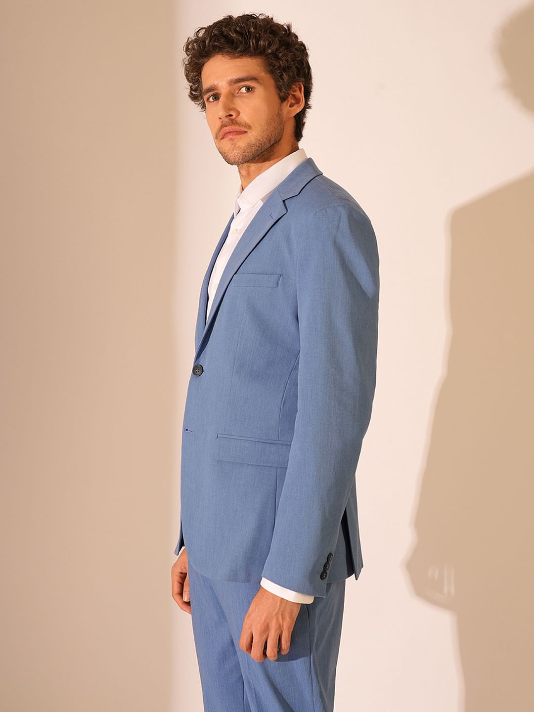 Blue Slim Fit Tailored Blazer