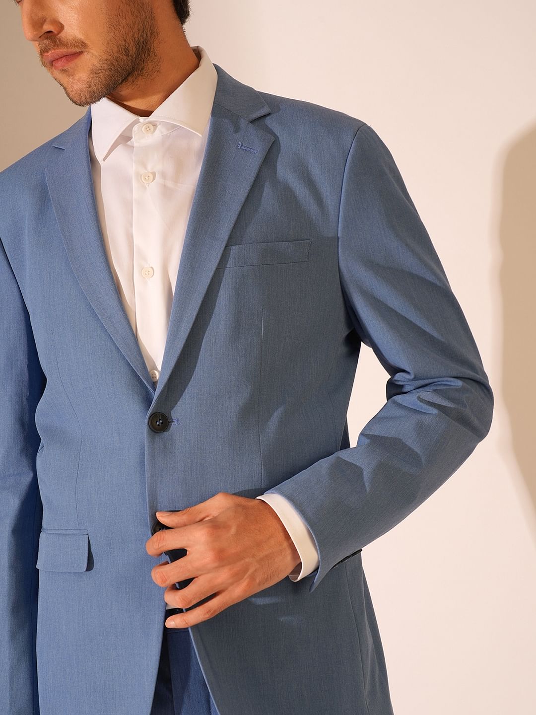 Blue Slim Fit Tailored Blazer
